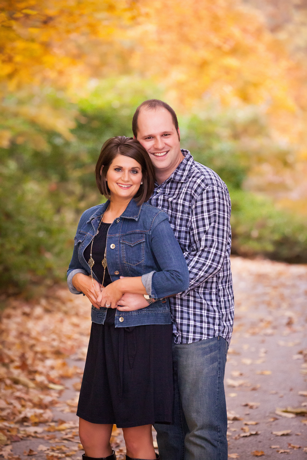 outdoor fall bar theme engagement session