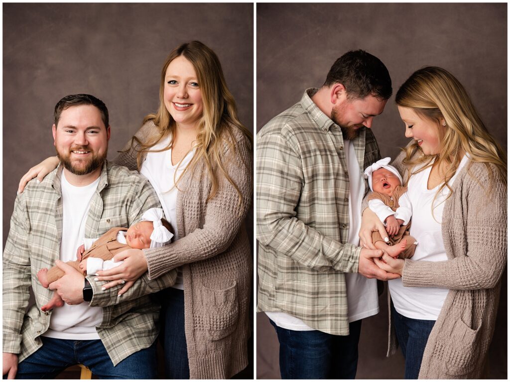 new parents with newborn baby girl